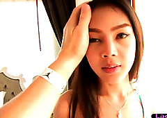 t-girl in white stockings gets a no condom pummel session