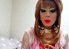 t-model niclo fabulous green eye make-up