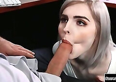 Blonde maintenance tgirl Ella Hollywood barebacked by a guy