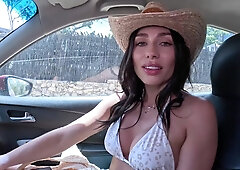 She was wondering around the local woods but got lost. Good thing she met this stranger