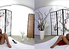 Caressing Hot Body With Nunchucks
