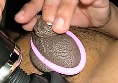 Solo session with a tiny limp cock