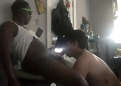 gargling up a anonymous BIG BLACK COCK top who enjoys getting head from men