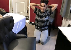 Ebony Gagged And Spanked