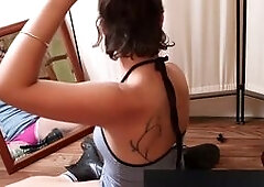 My squirting pussy in front of the mirror