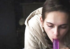Bored Lustful Finds Sextoy and Blows it