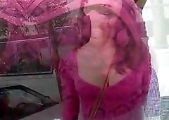 Pretty sheboy shows her stuff and gets poked in rear