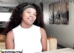 Hawt ebony gal drank giant cock and enjoyed coarse cunt screwing