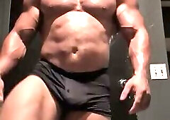 Benji Bastian Stripping Flexing and Posing