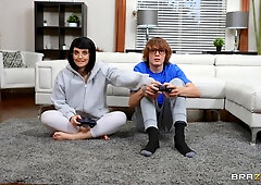 Naughty Goth teens 18+ Threesome Sex