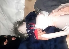 I satisfy the naughty girl and end up spilling my load in her backdoor