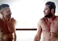 Muscle gay anal sex and cumshot