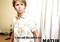 Lascivious aged in ebony nylons is sucking rod whilst getting fingered, in advance of having wild sex