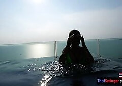 Anal penetration for my big ass Thai girlfriend after the pool