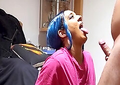 Slow-motion compilation of creamy facials