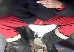 nlboots - fav boots red union suit toilet