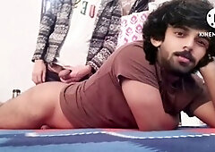 Amateur gay dude gives a wild blowjob to a big cock