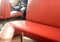 Big cum in train 2