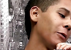 Skinny twink dildo play solo jerk off