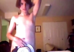 Crossdressing Twink on Webcam