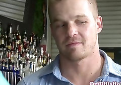 Hunk dominating his bottom before facial