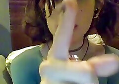 Shemale Kitty In Stockings And Big Dick  - ShemaleDreamCams.Com