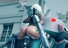 2B receives vaginal maintenance by an Android - Nier: Automata