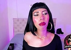 Goth Babe Teases in Lingerie