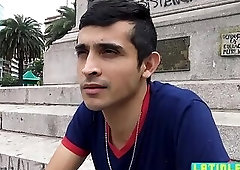 Straight stud picked up by gay latino for some anal fun