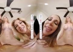 Fake tits blonde with medium ass Mckenzie Lee gets cum on her tits