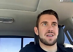 Amateur otter enjoys solo wanking in car for jizzshot