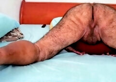 Hairy mature men, 4k porn, masturbation cum