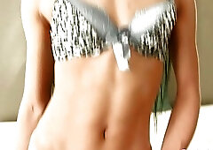 Teen ladyboy with a tight body anal fucked by a white man