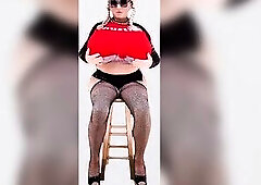 Juggsy is a large melons female masking sissy. Juggsy was gifted a couple of hawt 8 inch wedge heels. Her client simply couldn't expect to watch 