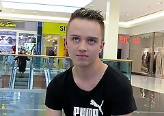 Timid twinks throated outdoors, ass-fucked indoors