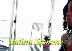 Hypnotic ebony babe gets her butt slapped hard and enjoys