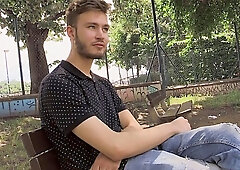 Slutty Czech dude takes that dick in his tight booty