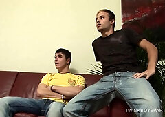 Youngsters Kosta and Miro Plumb No condom
