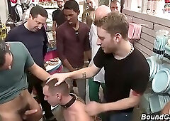 Presley Wright Jace Chambers And Rich Kelly In A Public Balloon Shop Blowbang