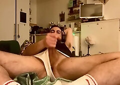 Like black tank top & white, shorts