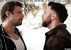 Bound up to a daybed Oriental mother I'd like to fuck gets double permeated by 2 travelers