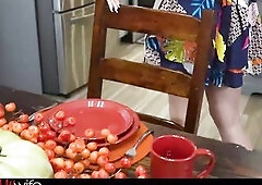 A hawt two scene compilation of some lewd hotwives having some hard knob right in front of their cuckold husbands. They love getting all clothed up fo