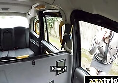 Golden-haired Ukrainian Bombshell Fulfills Anal Promise in Wild Taxi Action