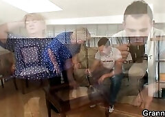 60 years old granny sucks and rides