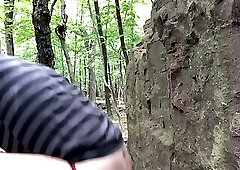 Outdoor public park dildo play