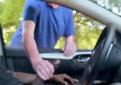 Cruising Elderly stud helps me jizm in my truck