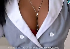 Camsoda - Mary Jean busted Maid has to polish big dick