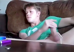 Straight Guy Wanking On Couch