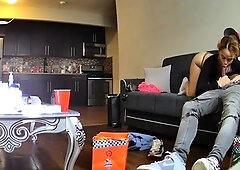 Cheating ebony wife sucks off big black dick on hidden cam