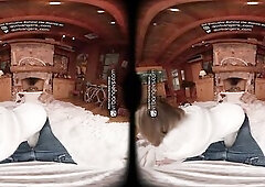 VR Bangers: Hawt Golden-haired Sucks And Screws During Romantic Getaway In A Country Cottage - VR Porn